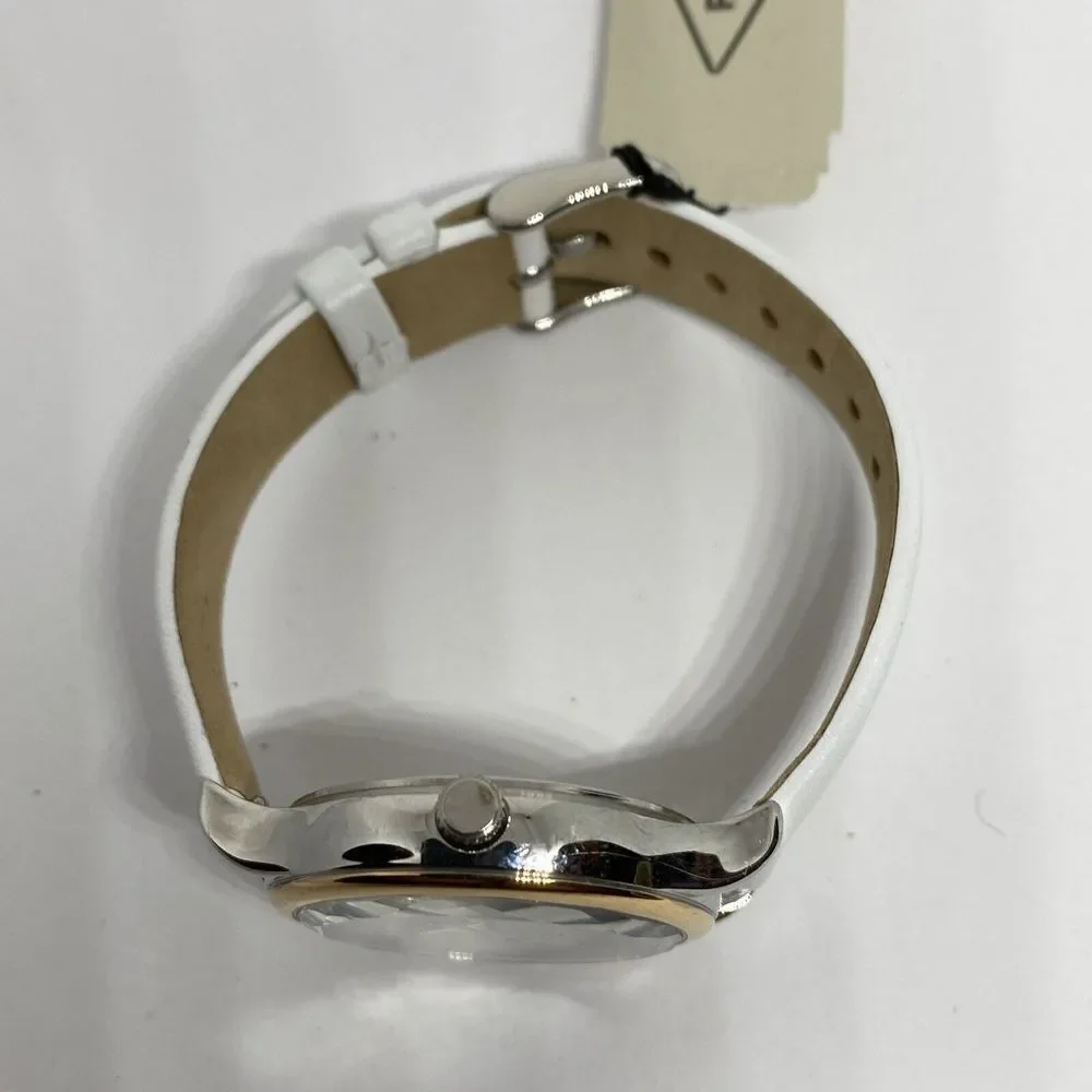 Fossil Laney BQ3484 Women's White Leather Analog Dial Quartz Wrist Watch JK529